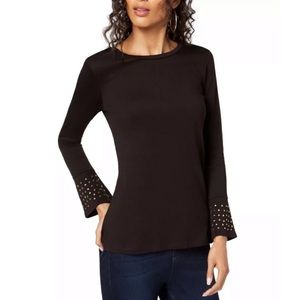 NWT Michael Kors Studded Bell Sleeve Top